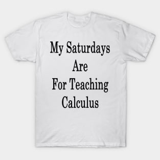 My Saturdays Are For Teaching Calculus T-Shirt